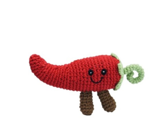 red chilli baby rattle